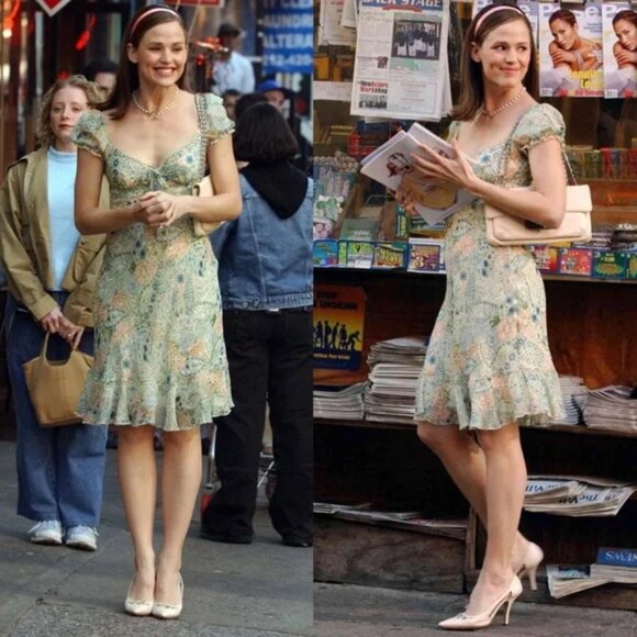 Moschino Cheap & Chic Silk Floral Dress Jenna Rink 13 Going on 30 - Picture 1 of 9